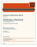 Bach, J.S. % Sinfonia (Arioso) BWV 156 (score & parts) - WW5
