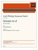 Bach, C.P.E. % Sonata in d minor, Wq 132, H. 562 - SOLO BSN