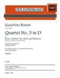 Rossini, Gioachino % Quartet #5 in D Major (score) (urtext) - FL/CL/HN/BSN [PDF]