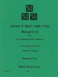 Bach, J.S. % Menuet in G Major (score & parts) - 3BSN