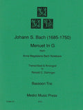Bach, J.S. % Menuet in G Major (score & parts) - 3BSN