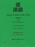 Bach, J.S. % Allegro from "Trio Sonata #2" (score & parts) - FL/OB/BSN