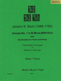 Bach, J.S. % Sonata #1 in b minor BWV 1014 - OB/PN