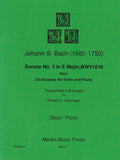 Bach, J.S. % Sonata #3 in E Major BWV 1016 - OB/PN