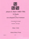 Bach, J.S. % Twelve Duets (performance score) -OB/CEL