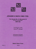 Bach, J.S. % Trio Sonata #6, Movement III, BWV 530 (score & parts) - WW4