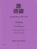 Berg, George % Sixteen Duets (performance score) - 2BSN