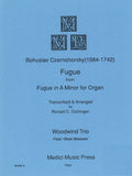 Czernohorsky, Bohuslav % Fugue in a minor (score & parts) - FL/OB/BSN