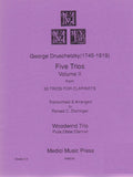 Druschetzky, Georg  % Five Trios, V2 (score & parts) - FL/OB/CL