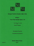 Handel, Georg Friedrich % Allegro from "Flute Sonata", op. 1, #4 (score & parts) - WW4