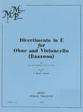 Kennis, Willem % Divertimento in E Major (score & parts) - OB/CEL or OB/BSN