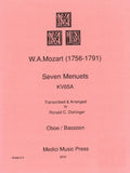 Mozart, Wolfgang Amadeus % Seven Menuets,. K65a (performance score) - OB/BSN