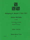 Mozart, Wolfgang Amadeus % Seven Menuets, KV65a (performance score) - OB/CL
