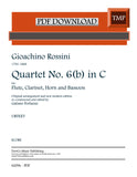 Rossini, Gioachino % Quartet #6b in C Major (score) (urtext) - FL/CL/HN/BSN [PDF]