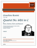 Rossini, Gioachino % Quartet #6b in C Major (score) (urtext) - FL/CL/HN/BSN
