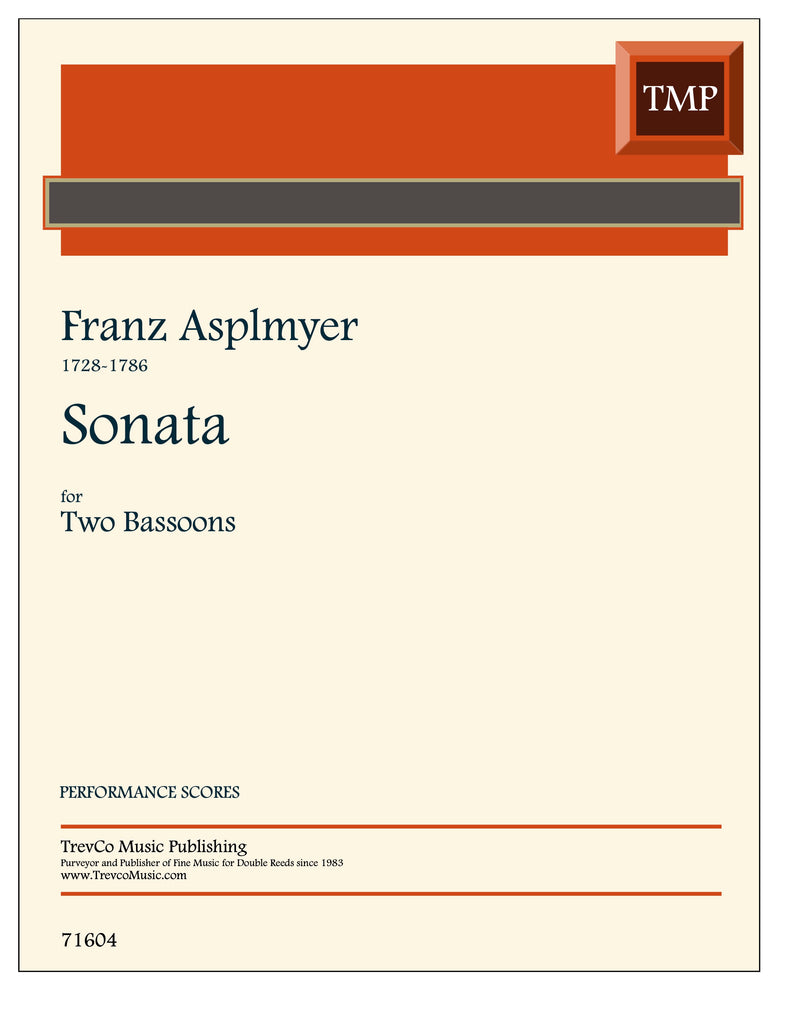 Asplmyer, Franz % Sonata (performance scores) - 2BSN