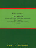 Loeillet, Jean Baptiste % Three Sonatas (score & parts) - 2OB/PN (Basso Continuo)