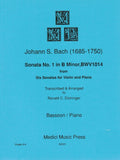 Bach, J.S. % Sonata #1 in b minor  BWV 1014 - BSN/PN