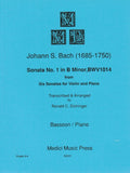 Bach, J.S. % Sonata #1 in b minor  BWV1014 - BSN/PN