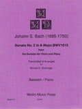 Bach, J.S. % Sonata #2 in A Major BWV1015 - BSN/PN
