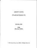 Bland, Ed % Arion's Song - Woodwind Quintet #2 (score & parts) - WW5