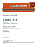 Vivaldi, Antonio % Quartet in F Major, F11 #14 (score & parts) - 2OB/EH/BSN (PDF)