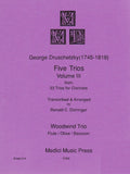 Druschetzky, Georg  % Five Trios V3 (Score & Parts)-FL/OB/BSN