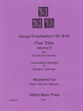 Druschetzky, Georg  % Five Trios V3 (score & sarts) - OB/CL/BSN
