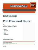 Jennings, Janet % Five Emotional States (score & parts) - OB/VA/PN (PDF)