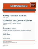 Handel, Georg Friedrich % Arrival of the Queen of Sheba (score & parts) - 2OB/2EH/2BSN/CBSN (PDF)