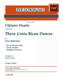 Duarte, Ulpiano % Three Costa Rican Dances (score & parts) - 4BSN (PDF)