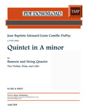 Dupuy, Edouard % Quintet in a minor (score & parts) - BSN/STG4 (PDF)