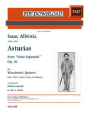 Albeniz, Isaac % Asturias from "Suite Espanola", op. 47 (score & parts) - WW5 (PDF)