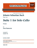Bach, J.S. % Prelude from the 1st Cello Suite (score & parts) - 4BSN (PDF)