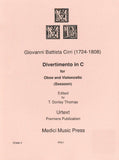 Cirri, Giovanni Battista % Divertimento in C Major (score & parts) - OB/CEL or OB/BSN