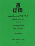 Mozart, Wolfgang Amadeus % Seven Menuets KV65a (performance score) - 2OB