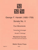 Handel, Georg Friedrich % Sonata #5 (score & parts) - WW5