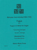 Czernohorsky, Bohuslav % Fugue in a minor (score & parts - FL/OB/CL