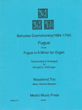 Czernohorsky, Bohuslav % Fugue in a minor (score & parts) - OB/CL/BSN
