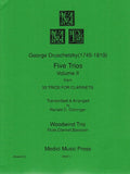 Druschetzky, Georg  % Five Trios V2 (score & parts) - FL/CL/BSN