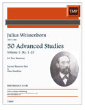 Weissenborn, Julius % 50 Duets on Advanced Studies, vol. 1 (performance score) - 2BSN