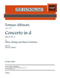 Albinoni, Tomaso % Concerto in d minor, op. 9, #2 (Cramer) - OB/ORCH [PDF]