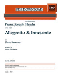 Haydn, Franz Joseph % Allegretto & Innocente (Glickman) (score & parts) - 3BSN (PDF)