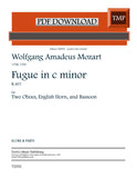 Mozart, Wolfgang Amadeus % Fugue in c minor, K401 (score & parts) - 2OB/EH/BSN [PDF]