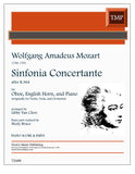 Mozart, Wolfgang Amadeus % Sinfonia Concertante in Eb Major, K364 (score & parts) - OB/EH/PN