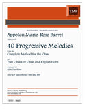 Barret, A.M.R. % 40 Progressive Melodies - OB METHOD (2OB or OB/EH)