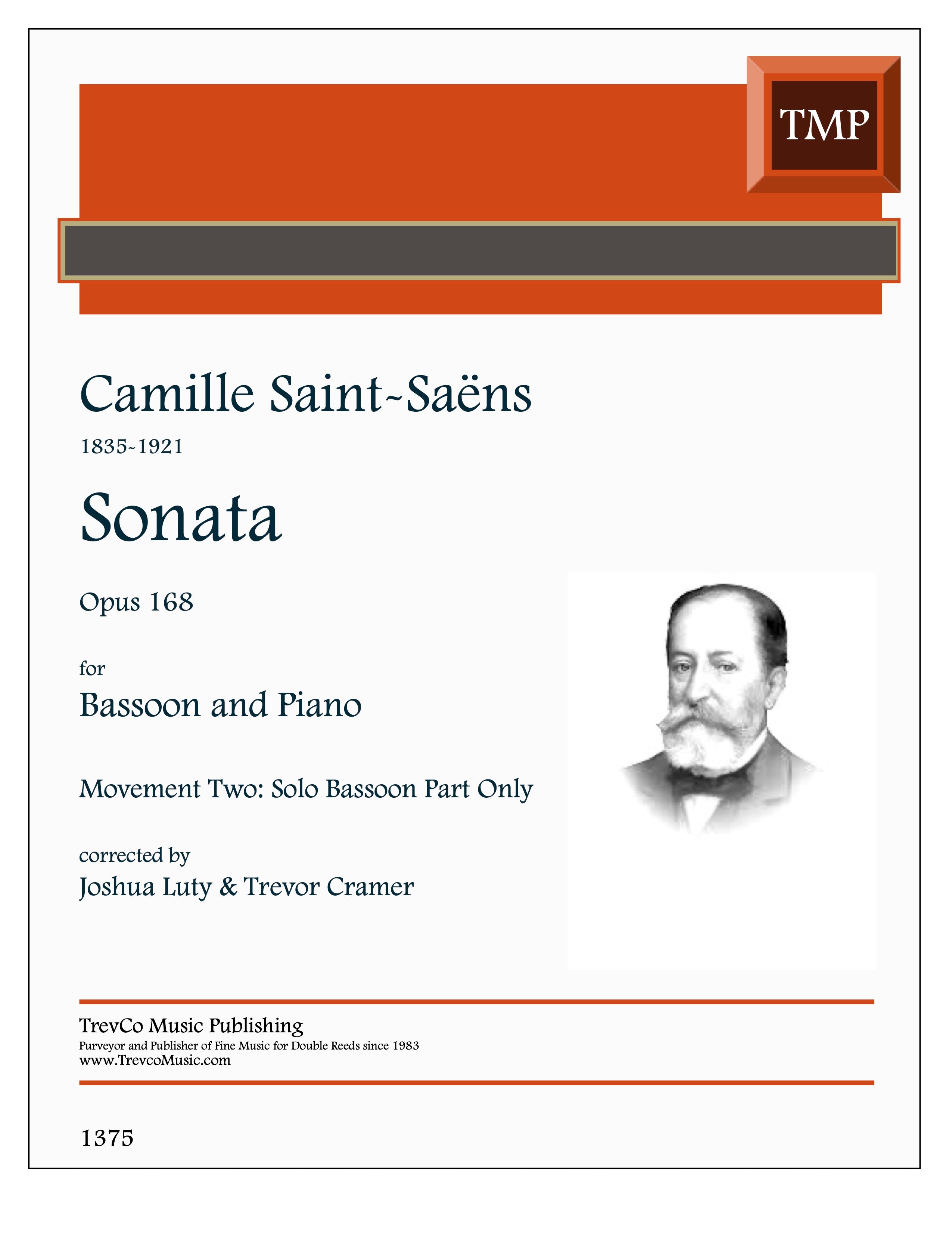 Sonata, op.168, 2nd movement (bassoon part only - Trevco Music