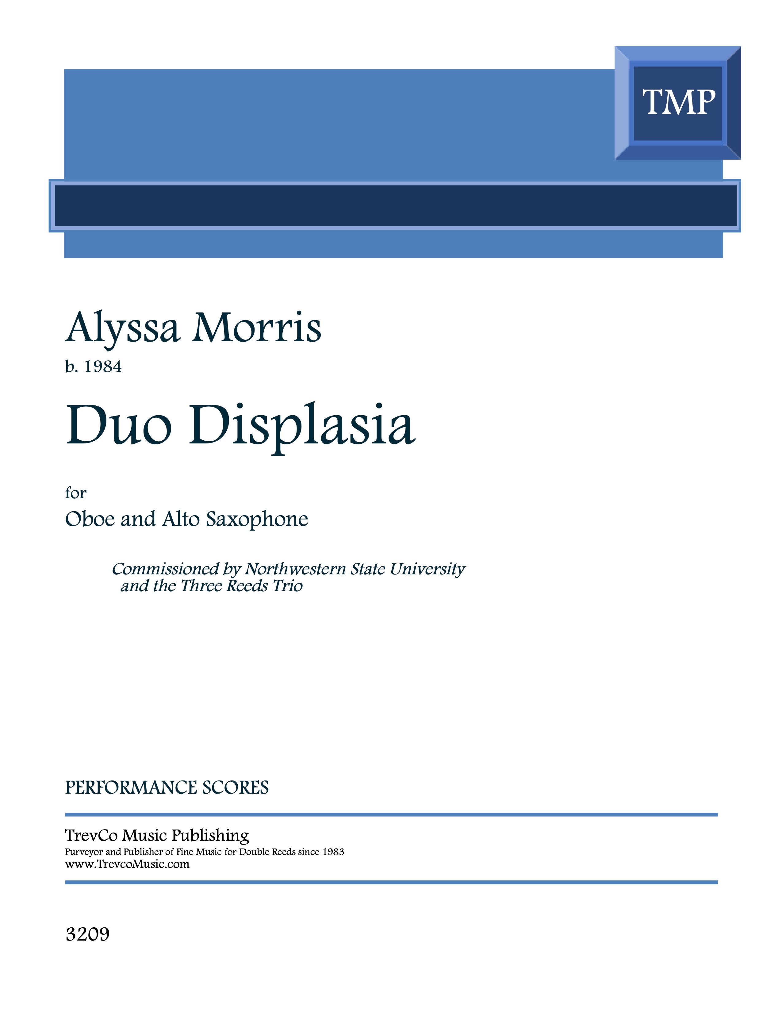 Duo Displasia (performance scores) - OB/ASAX - Trevco Music