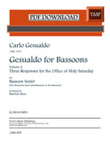 Gesualdo, Carlo % Gesualdo for Bassoon, V2: Three Responses for the Office of Holy Saturday (score & parts) - 5BSN/CBSN or 6BSN (PDF)