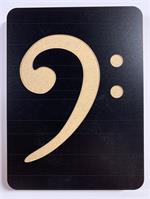 Misc % Wall Plaque - Bass Clef - GIFT BSN